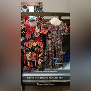 LuLaRoe Amelia- medium. #1 worn once. #2 NWT Non-smoking household. $30/each